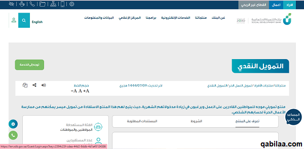 شروط قرض العمل الحر من بنك التنمية الاجتماعية في السعودية