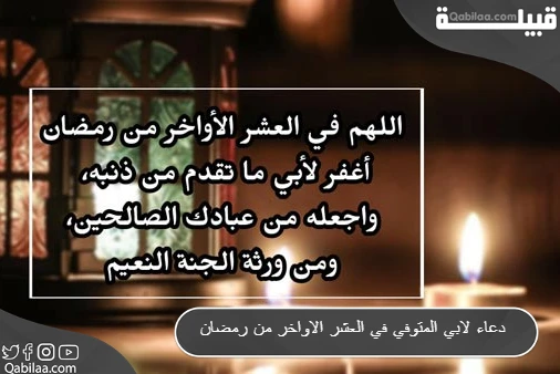 دعاء لابي المتوفي في العشر الاواخر من رمضان