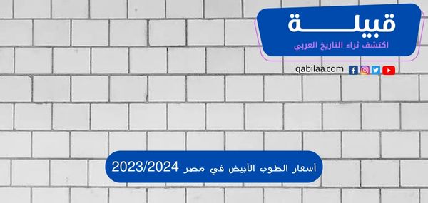 أسعار الطوب الأبيض في مصر 2025/2024