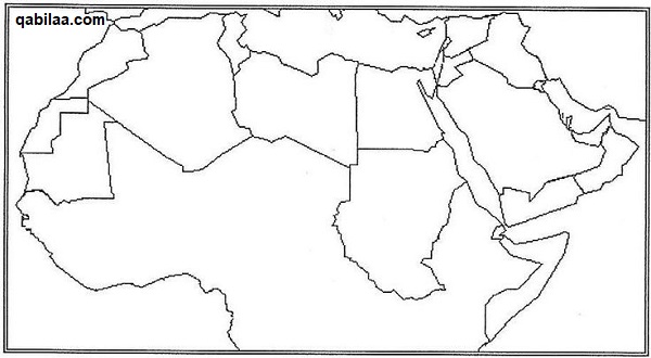 خريطة الدول العربية بالمدن كاملة صماء