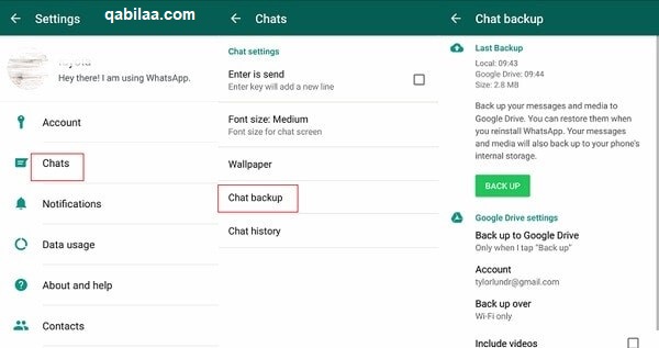 كيف أسوي نسخ احتياطي للواتس على الآندرويد والآيفون