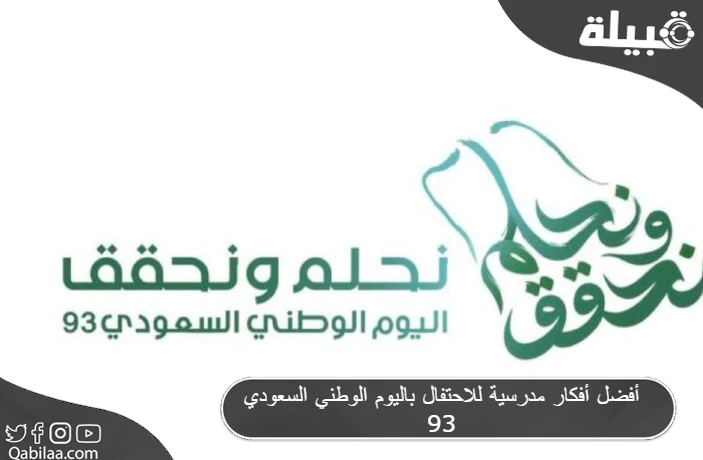 أفكار مدرسية للاحتفال باليوم الوطني السعودي 93